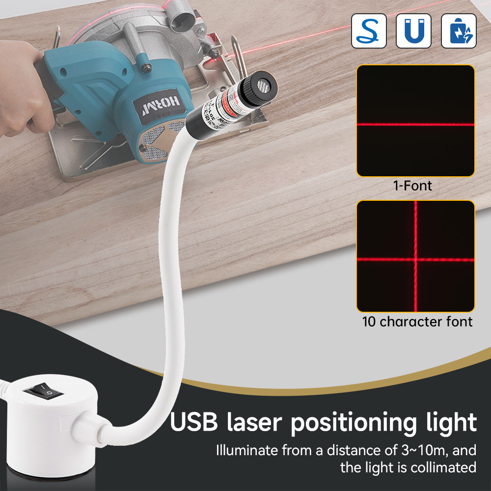 Industrial Laser Light - Luz láser roja alimentada por USB,