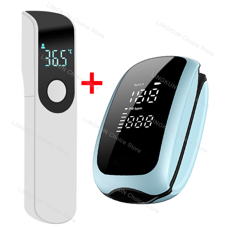 Industrial Laser Thermometer - Oxímetro recargable, termómetro infrarrojo para fiebre,