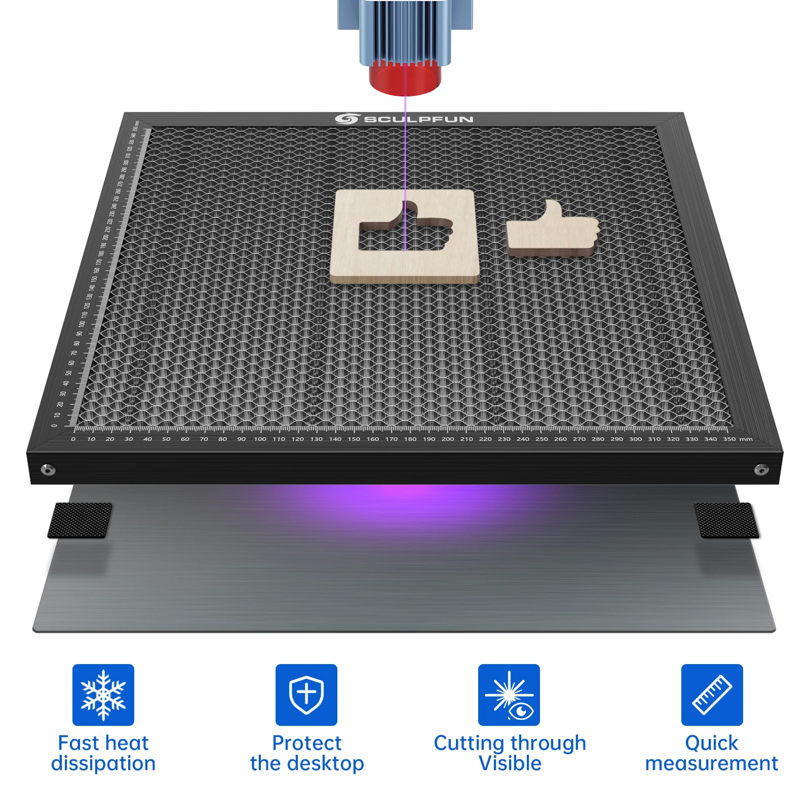 Honeycomb Laser Bed - Cama de trabajo con grabador láser,