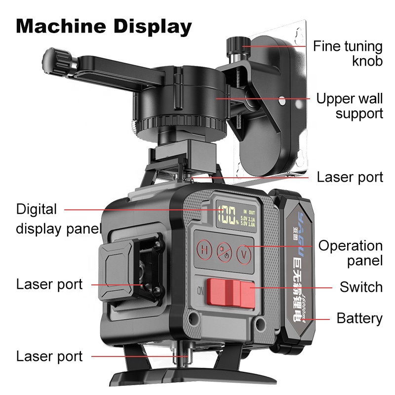 Nivel láser verde de batería d - Laser Nivelador Industrial reseña y precio