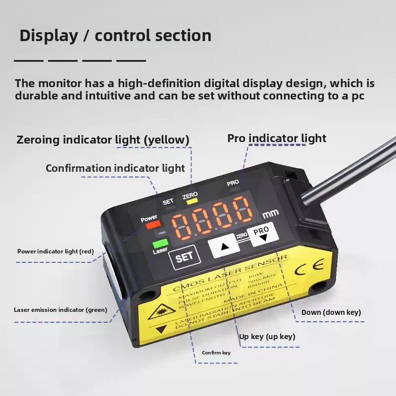 Sensor Fotoeléctrico Láser de  - Industrial Laser Displacement Sensor reseña y precio
