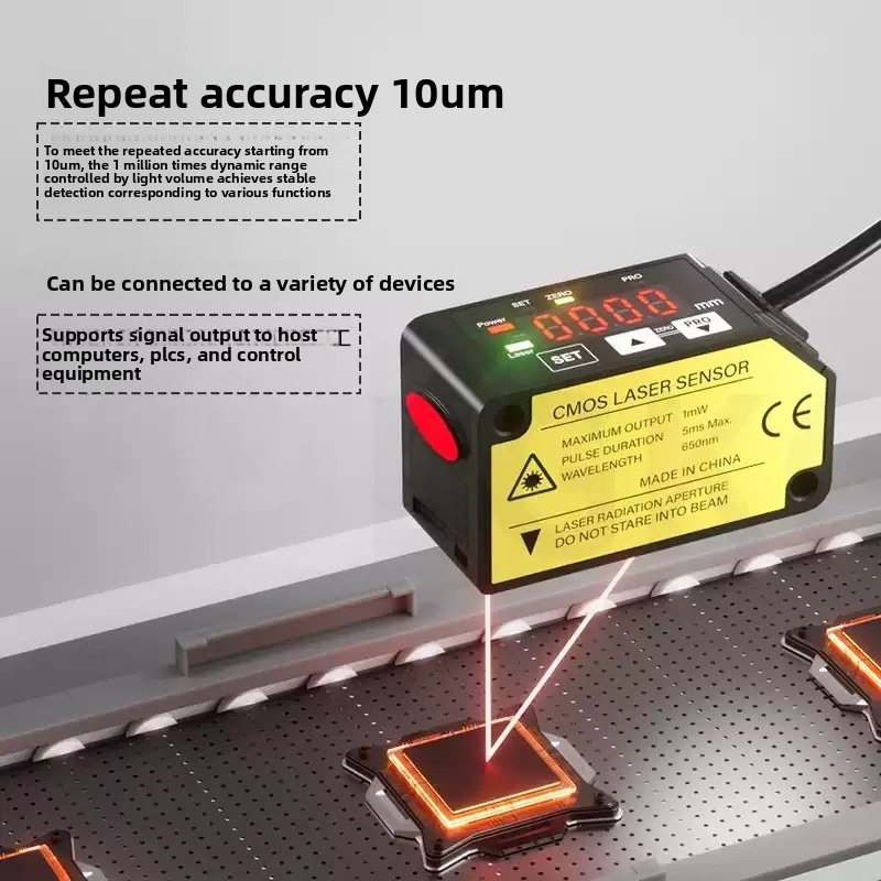 Sensor Fotoeléctrico Láser de  - Industrial Laser Displacement Sensor reseña y precio