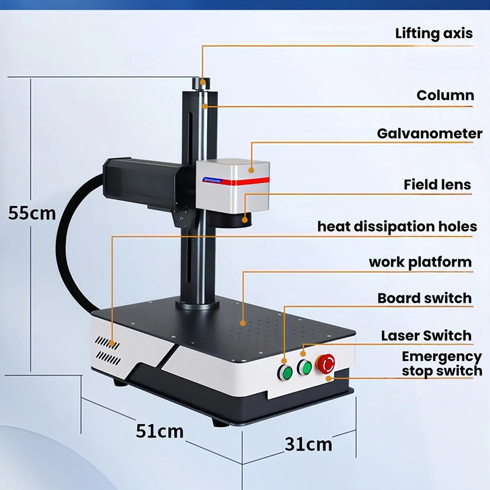 WaveTopSign 20W 30W Máquina de - Fiber Laser Source 20W reseña y precio