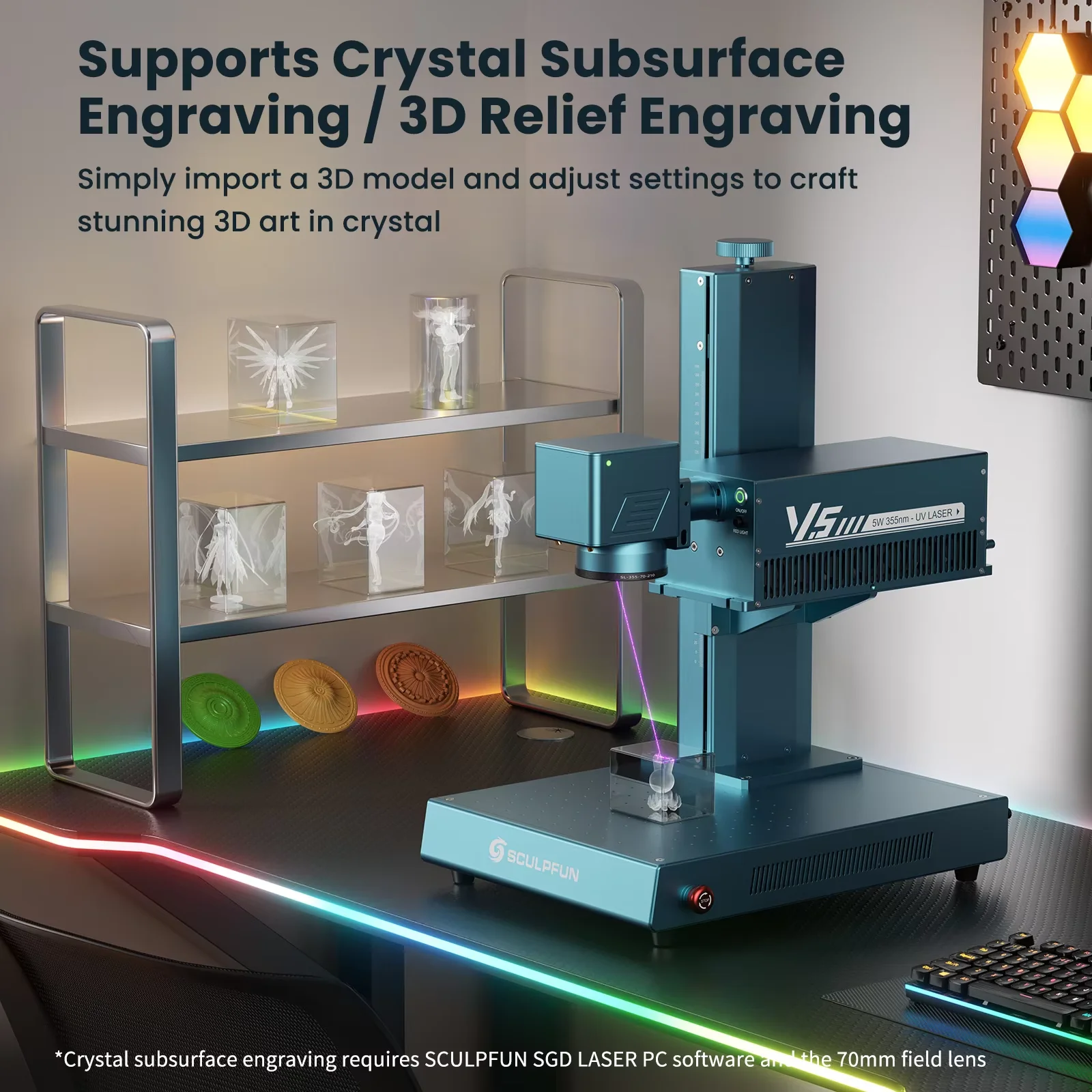 Grabador Láser UV SCULPFUN V5  - Industrial Laser Engraving Machine For Metal reseña y precio