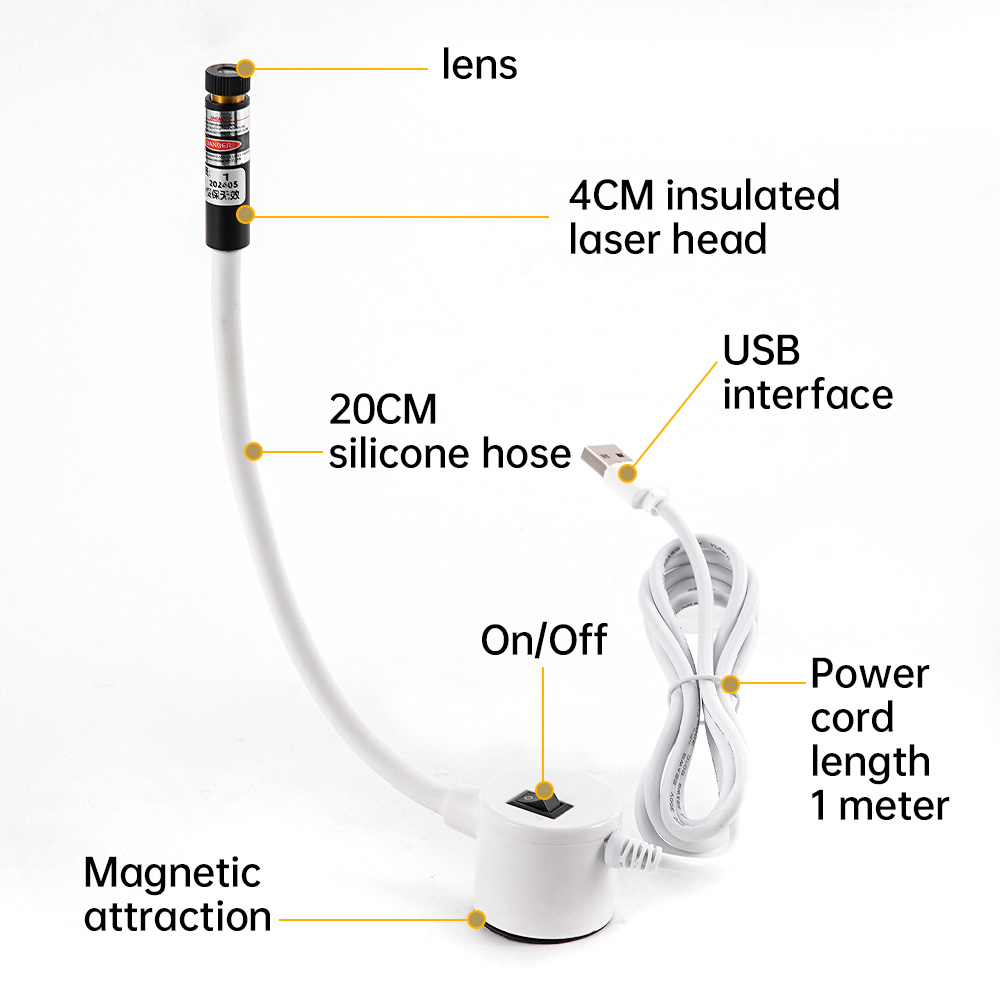 Luz láser roja alimentada por  - Industrial Laser Light reseña y precio
