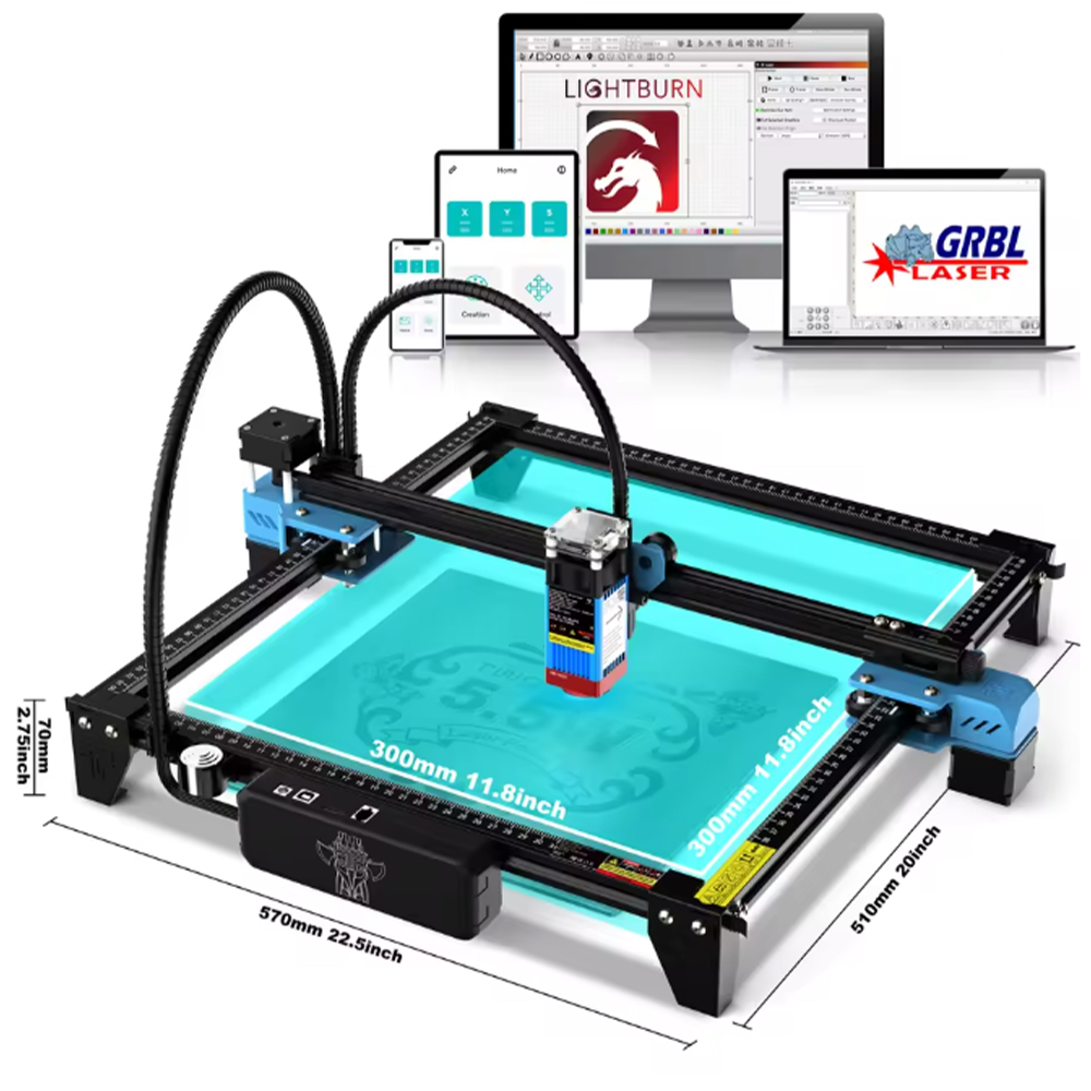 Grabador láser TwoTrees TTS-55 - Industrial Laser Engraver reseña y precio