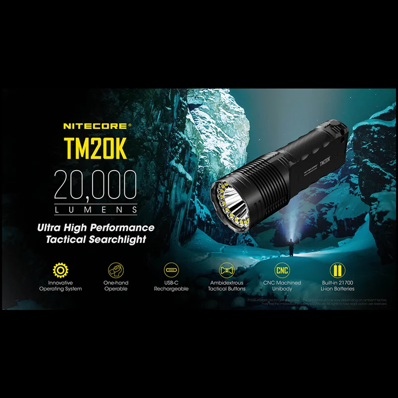 NITECORE TM20K 20000 lúmenes l - Honeycomb Laser Bed reseña y precio