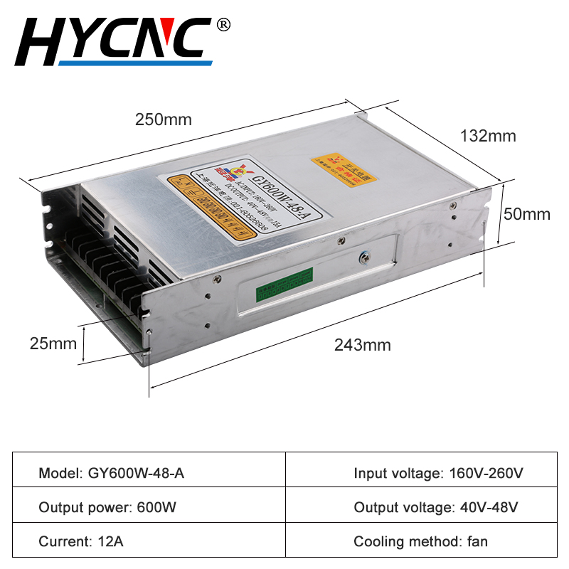GY600W-48-A interruptor de ali - Industrial Laser Supply reseña y precio